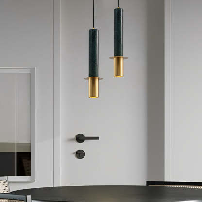 Elongated Cylindrical Terrazzo LED Postmodern Spotlight