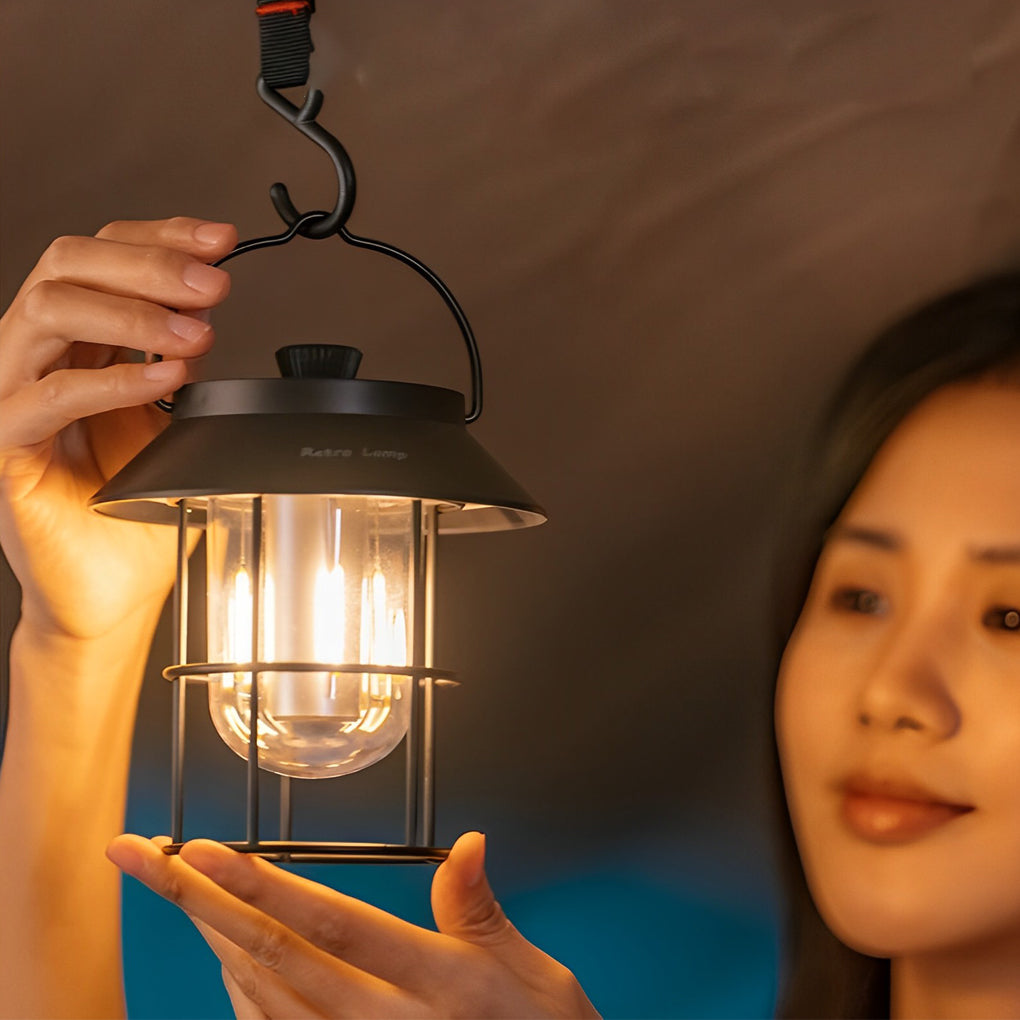 USB Rechargeable Dimmable LED Hanging Stand Portable Outdoor Lanterns-Lighom