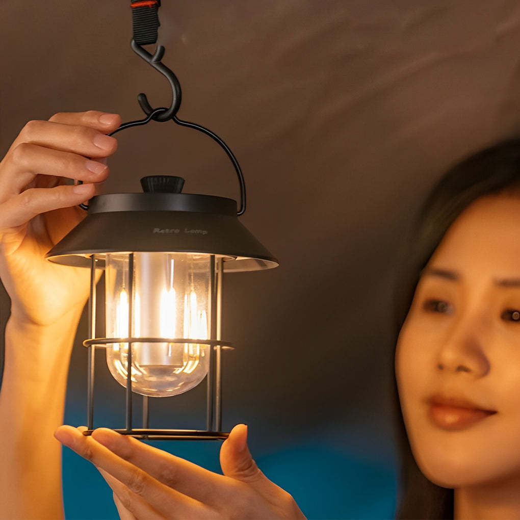 USB Rechargeable Dimmable LED Hanging Stand Portable Outdoor Lanterns-Lighom