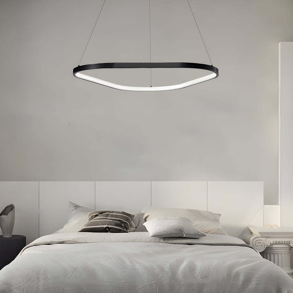 Triangle ring synthetic chandeliers — Single Circle L