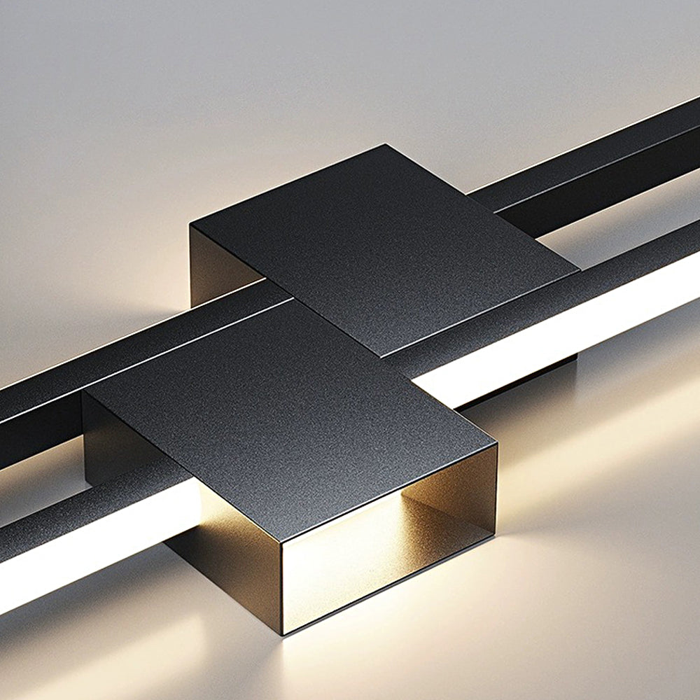 Modern Luxury Iron LED Strips Horizontal & Vertical Wall Mounted Light-Lighom