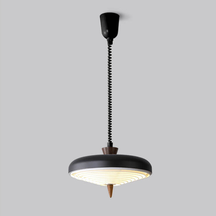 Lighom japanese retractable iron pendant lighting — Natural White (4000K) / White / 220V-240V (UK/AU)