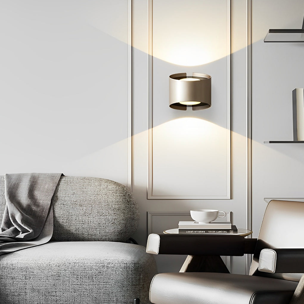 Round Creative Up and Down Lighting LED Modern Decorative Wall Sconces-Lighom