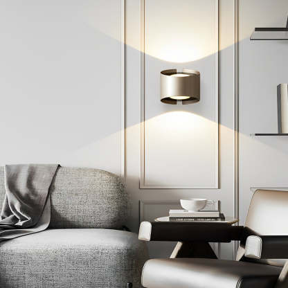 Round Creative Up and Down Lighting LED Modern Decorative Wall Sconces-Lighom