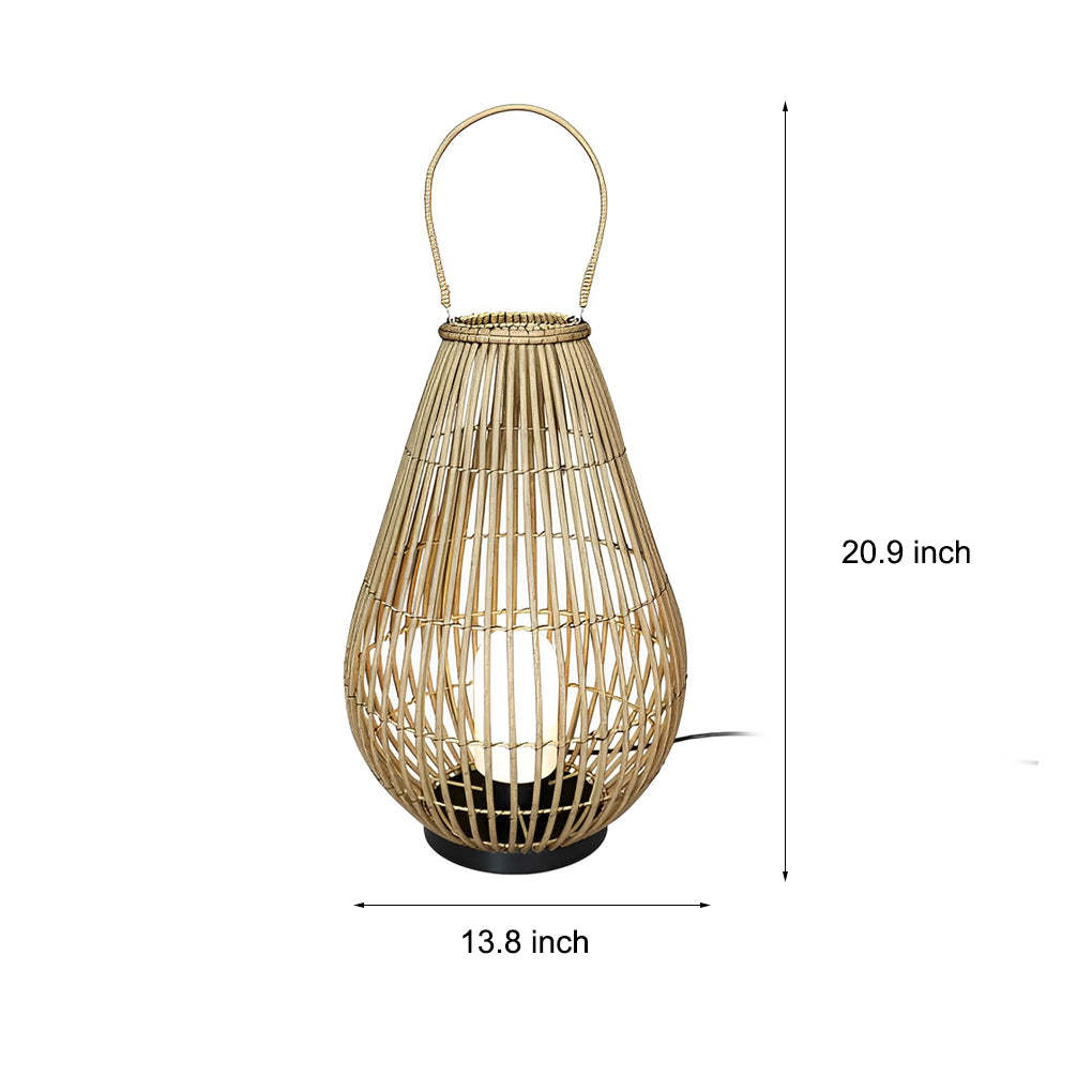 Portable Waterproof Handmade Rattan Iron Modern Outdoor Light Lanterns-Lighom