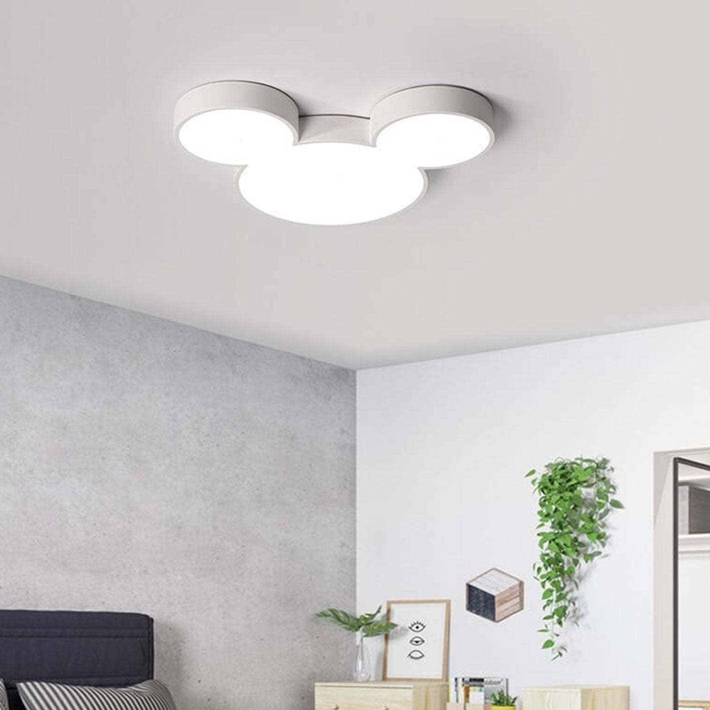 Cartoon Mouse Slim LED Flush Mount Light