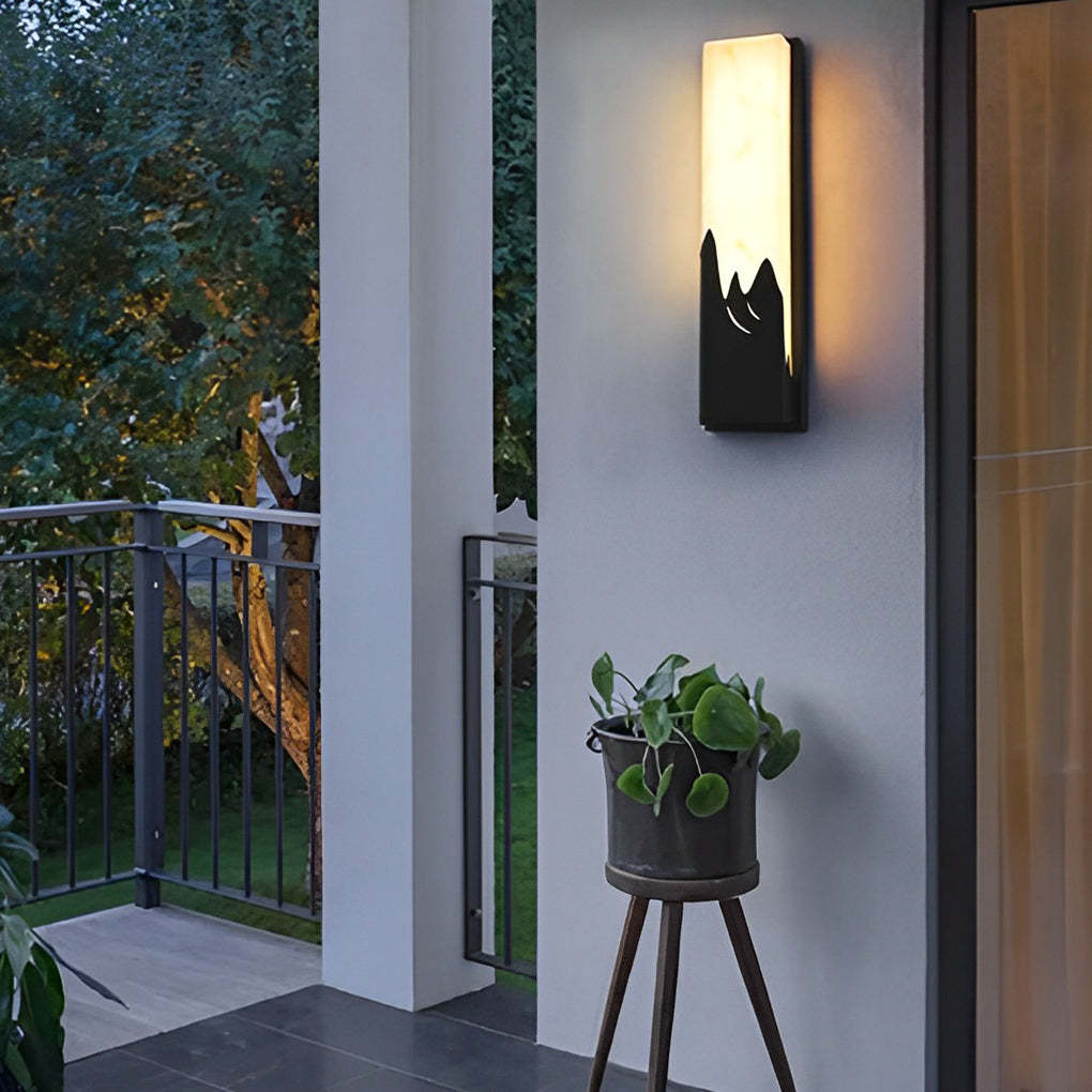 Rectangular Creative Scenery Waterproof LED Black Retro Sconces Lighting-Lighom