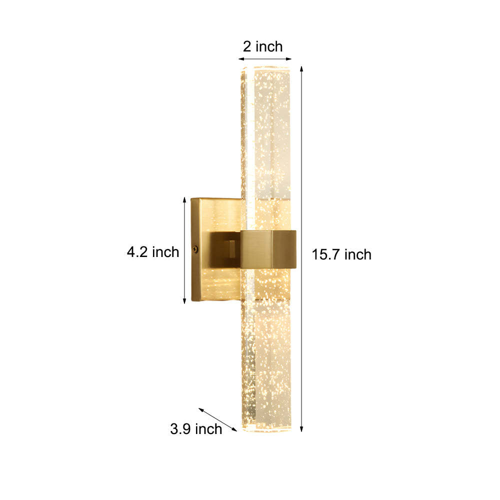 Bubble Crystal Strip Up-Down Modern Wall Lamp
