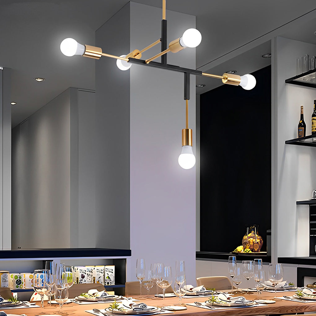 5-Light Branch Iron Modern Pendant Chandelier