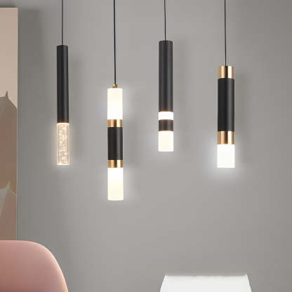 Minimalist LED Black Nordic Kitchen Island Pendant