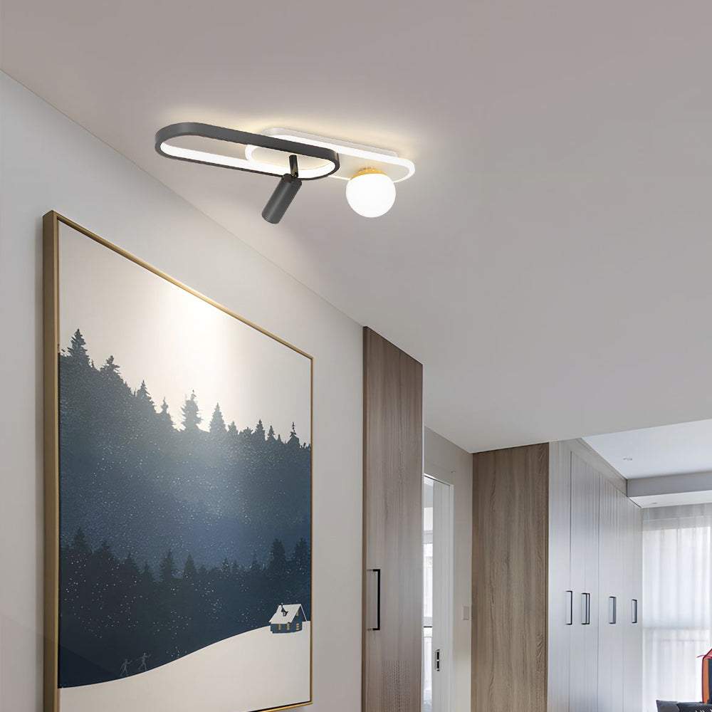 Rectangular Ring Dimmable Modern Ceiling Spotlight