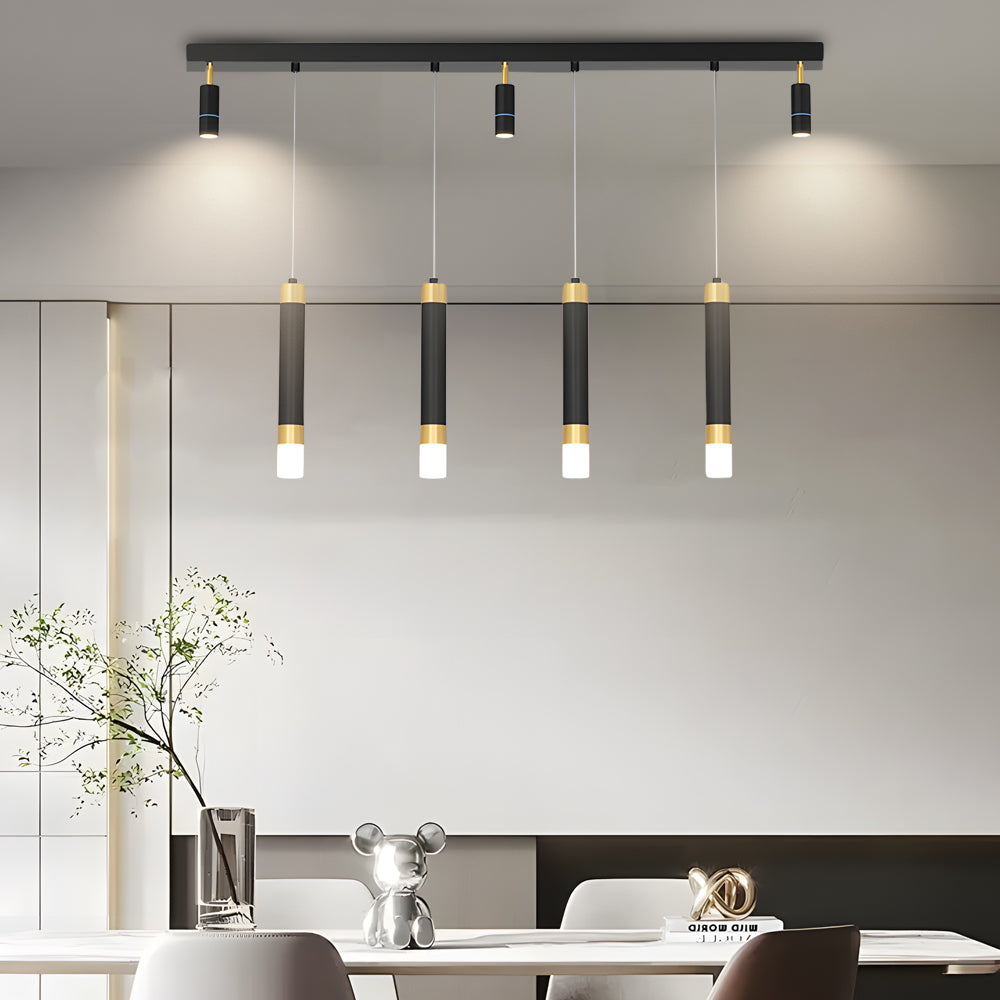 Minimalist Linear 3-Step Dimming Modern Dining Chandelier
