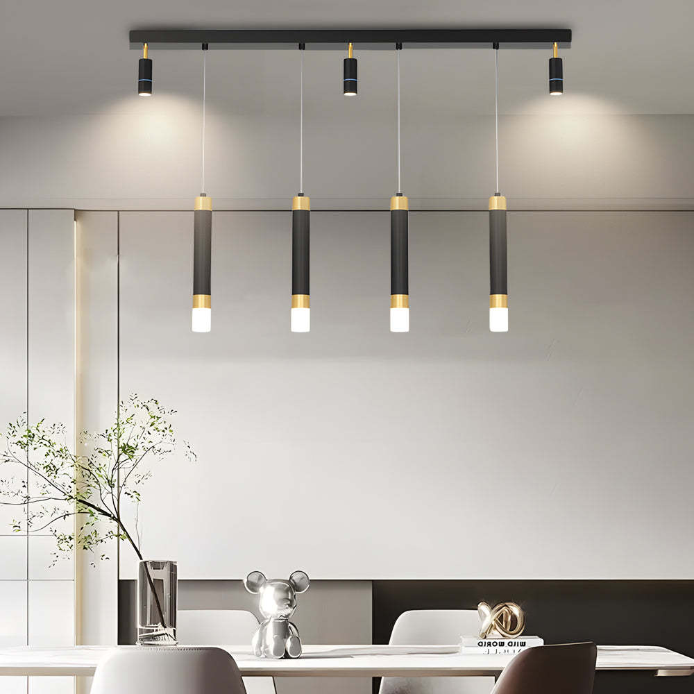 Minimalist Linear 3-Step Dimming Modern Dining Chandelier