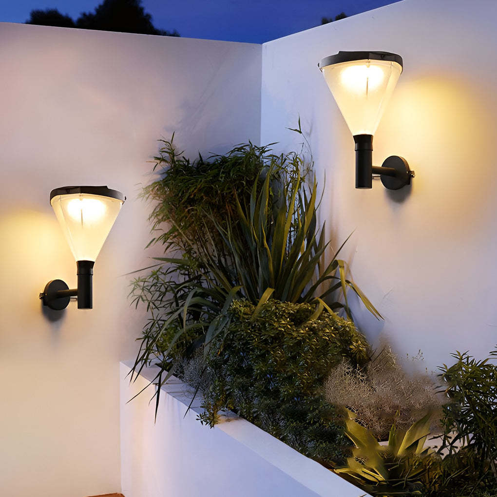 Geometric Waterproof LED Modern Outdoor Plug in Wall Lamp Wall Sconce Lighting-Lighom