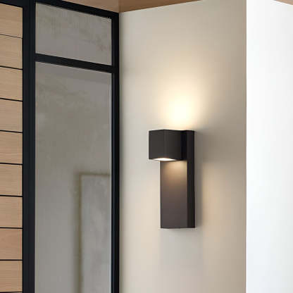 Square Waterproof LED Up and Down Lights Modern Outdoor Wall Lamp Wall Sconce Lighting-Lighom