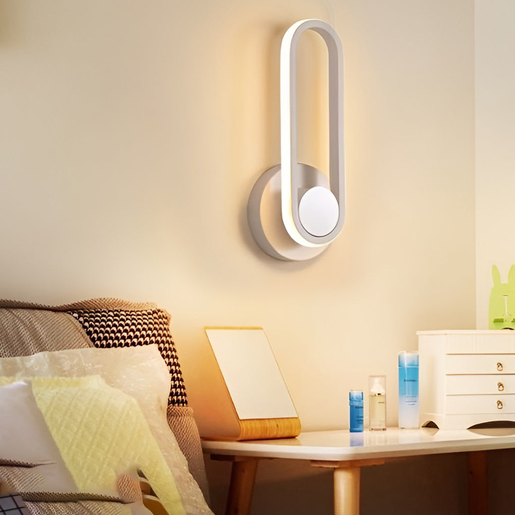 330° Rotatable Rounded Rectangular LED Nordic Wall Lamp Wall Sconce Lighting-Lighom