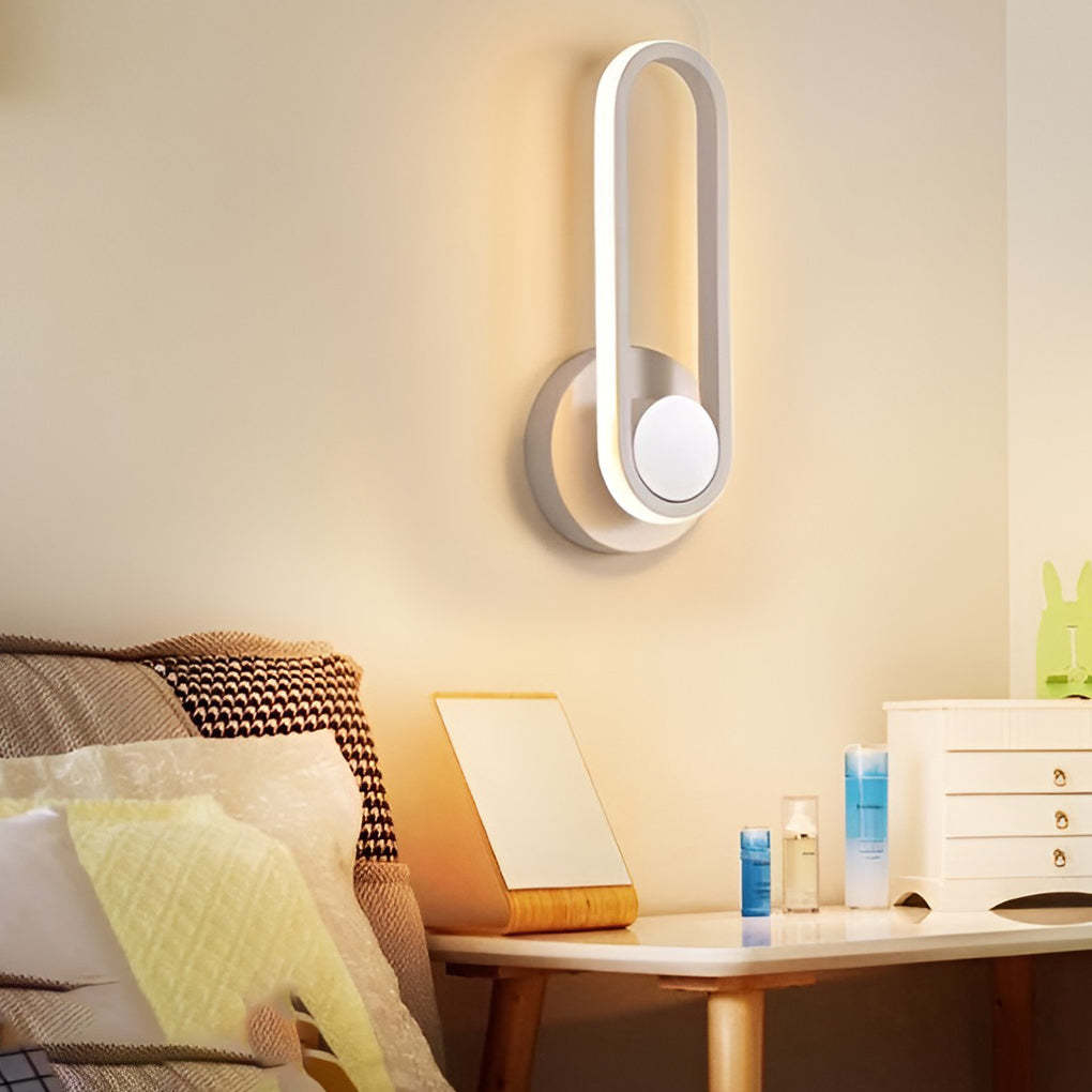 330° Rotatable Rounded Rectangular LED Nordic Wall Lamp Wall Sconce Lighting-Lighom