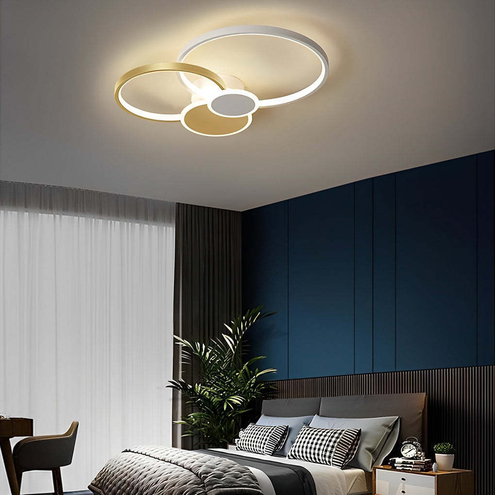 Multi-Circle LED Acrylic Cluster Flush Mount Light