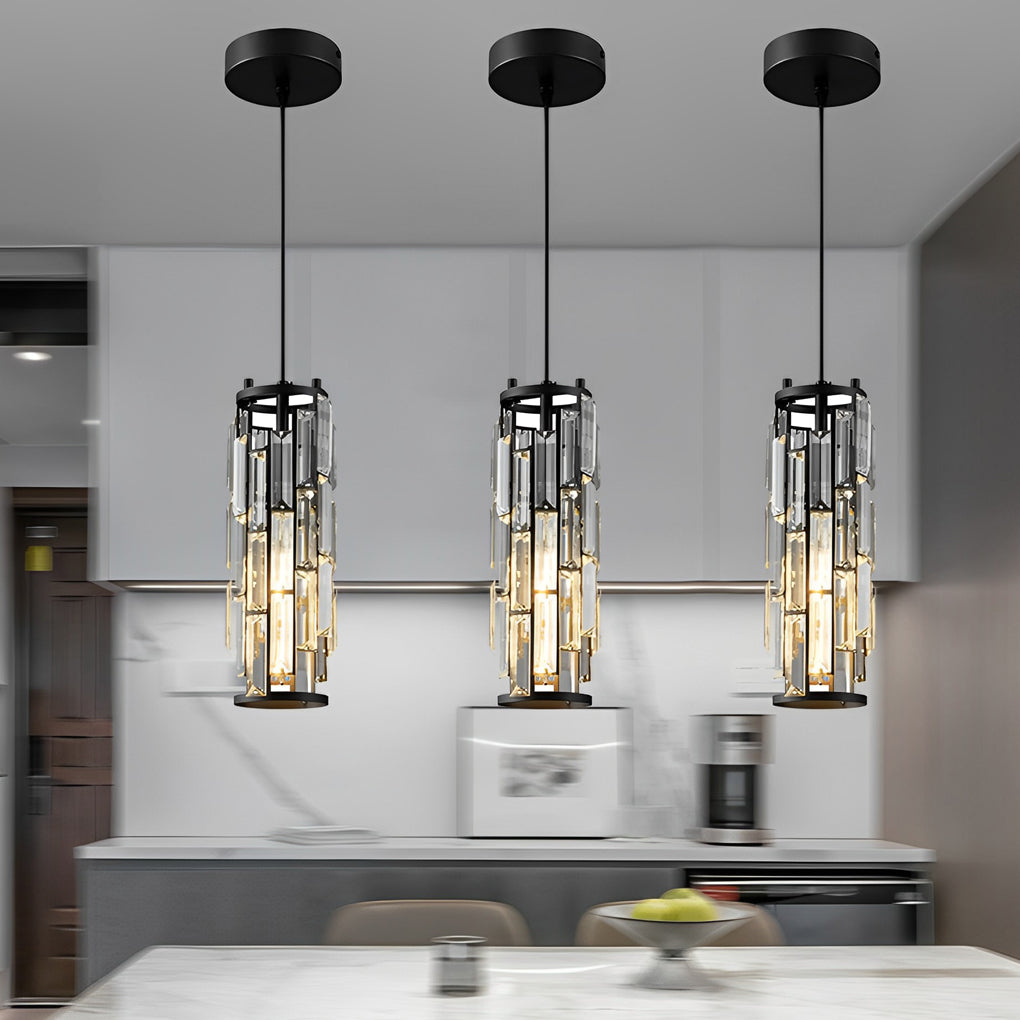Iron Crystal Glass Industrial Pendant Chandelier