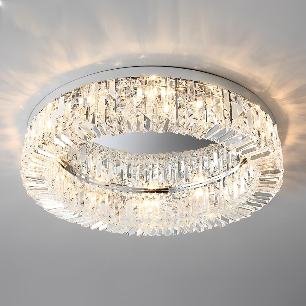 Elegant Ring Drum Crystal Chandelier