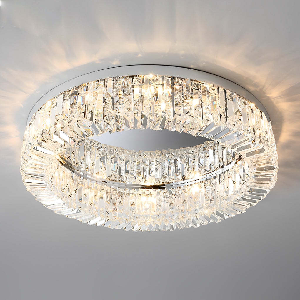 Elegant Ring Drum Crystal Chandelier