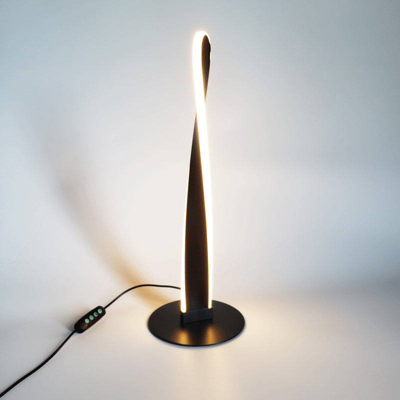Minimalist Twisted Iron Acrylic LED Table Lamp