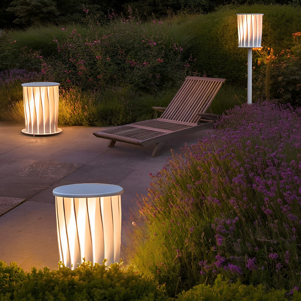 Lighom rustic stainless black landscape lighting — 39.4" / White