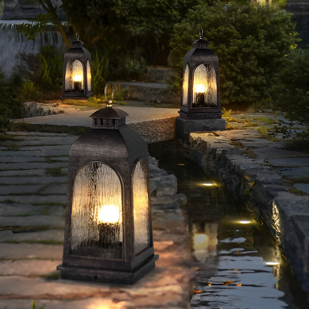 Waterproof Metal Portable Retro European-style Outdoor Floor Lamp Lawn Lights-Lighom