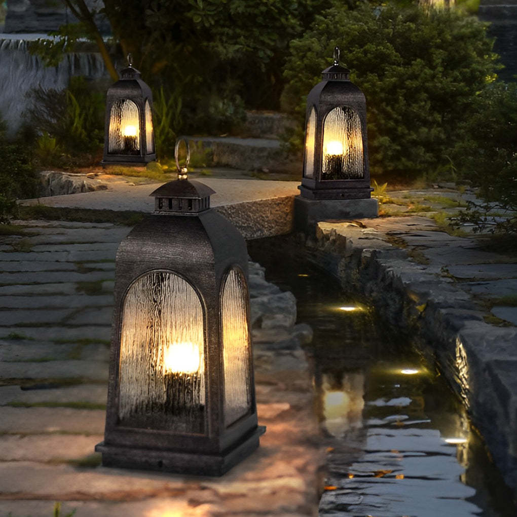Waterproof Metal Portable Retro European-style Outdoor Floor Lamp Lawn Lights-Lighom