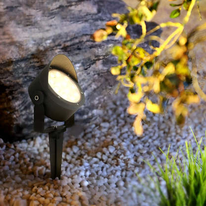 Adjustable Anti-Slip Black Modern Outdoor Spotlight