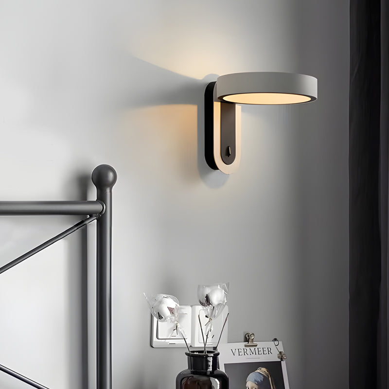 Round Adjustable White Modern LED Wall Light