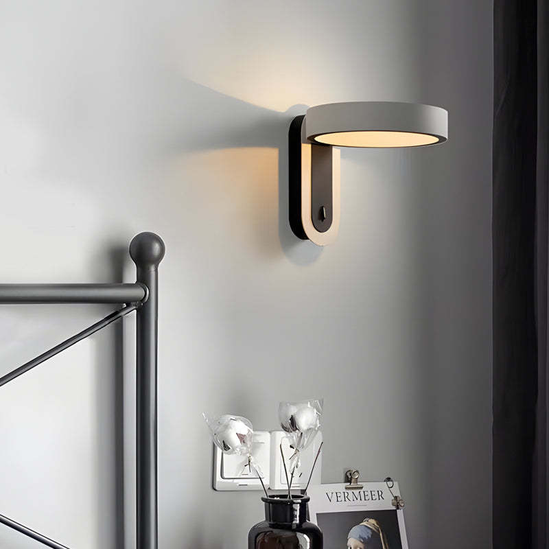 Round Adjustable White Modern LED Wall Light