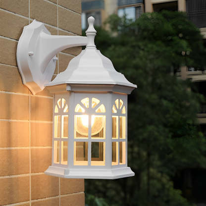Waterproof Aluminum Alloy Glass LED European Style Outdoor Wall Lights-Lighom