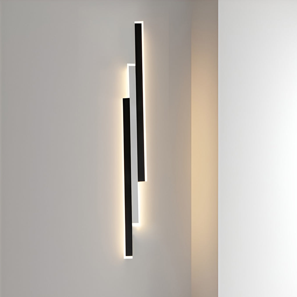 3-light Combined Linear Wall Lights 3-LED Rectangle Bar Outdoor Wall Light-Lighom