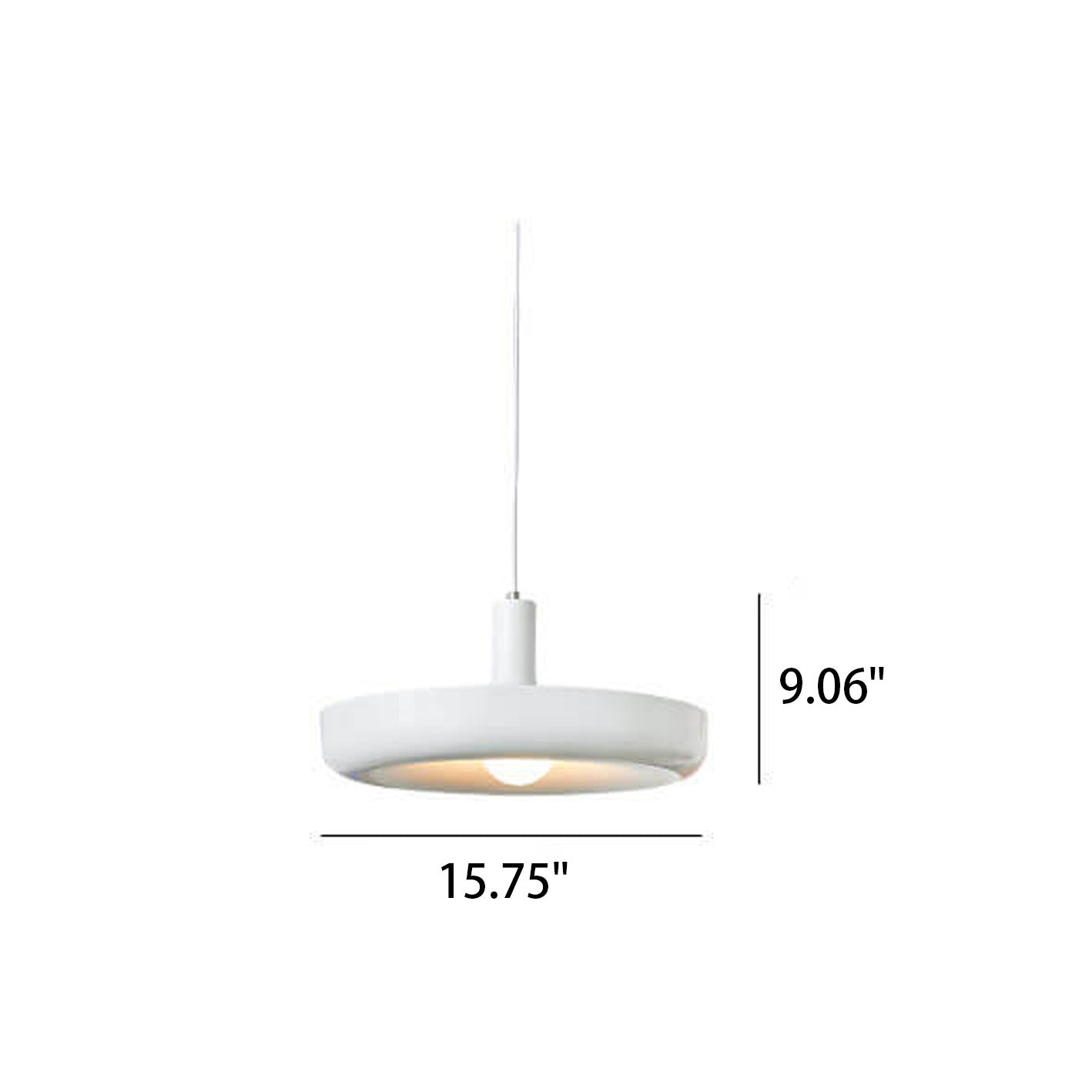Nordic Minimalist UFO Metal Disc Pendant Light — Red / 110V-120V For US/CA
