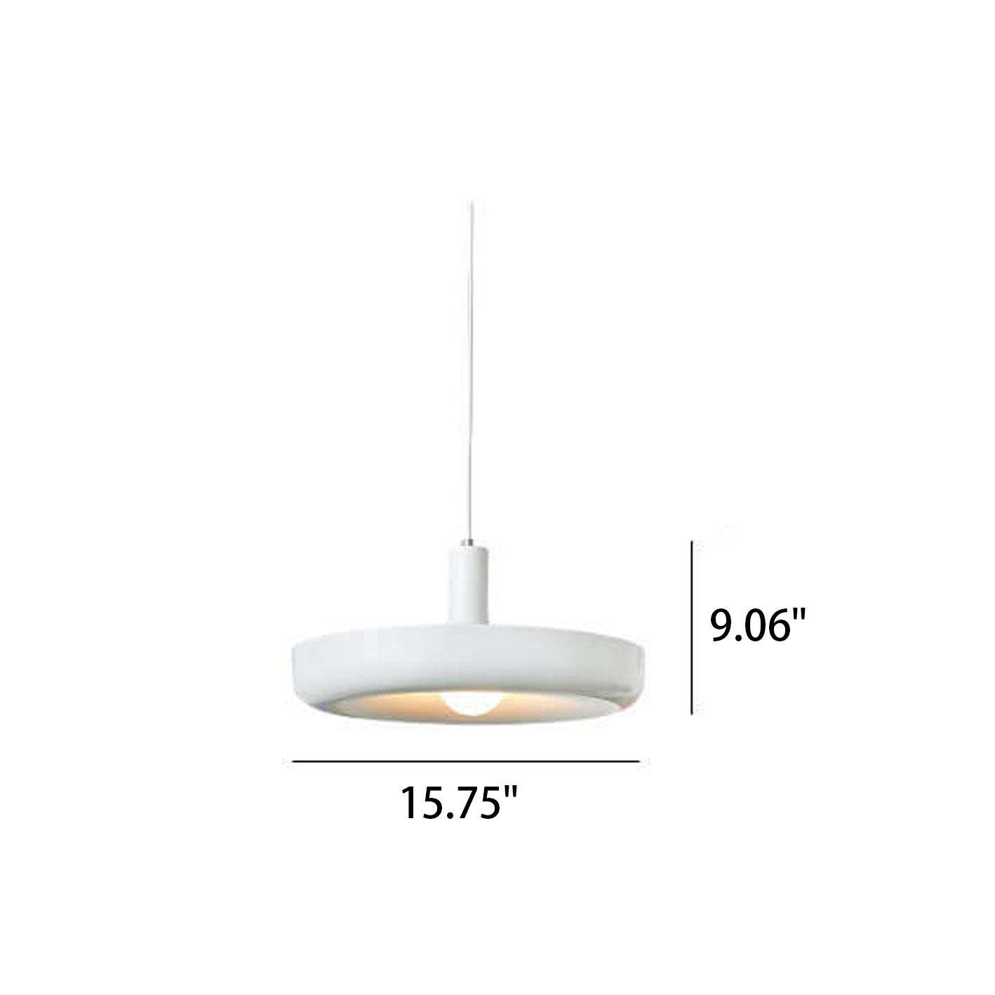 Nordic Minimalist UFO Metal Disc Pendant Light — Red / 110V-120V For US/CA