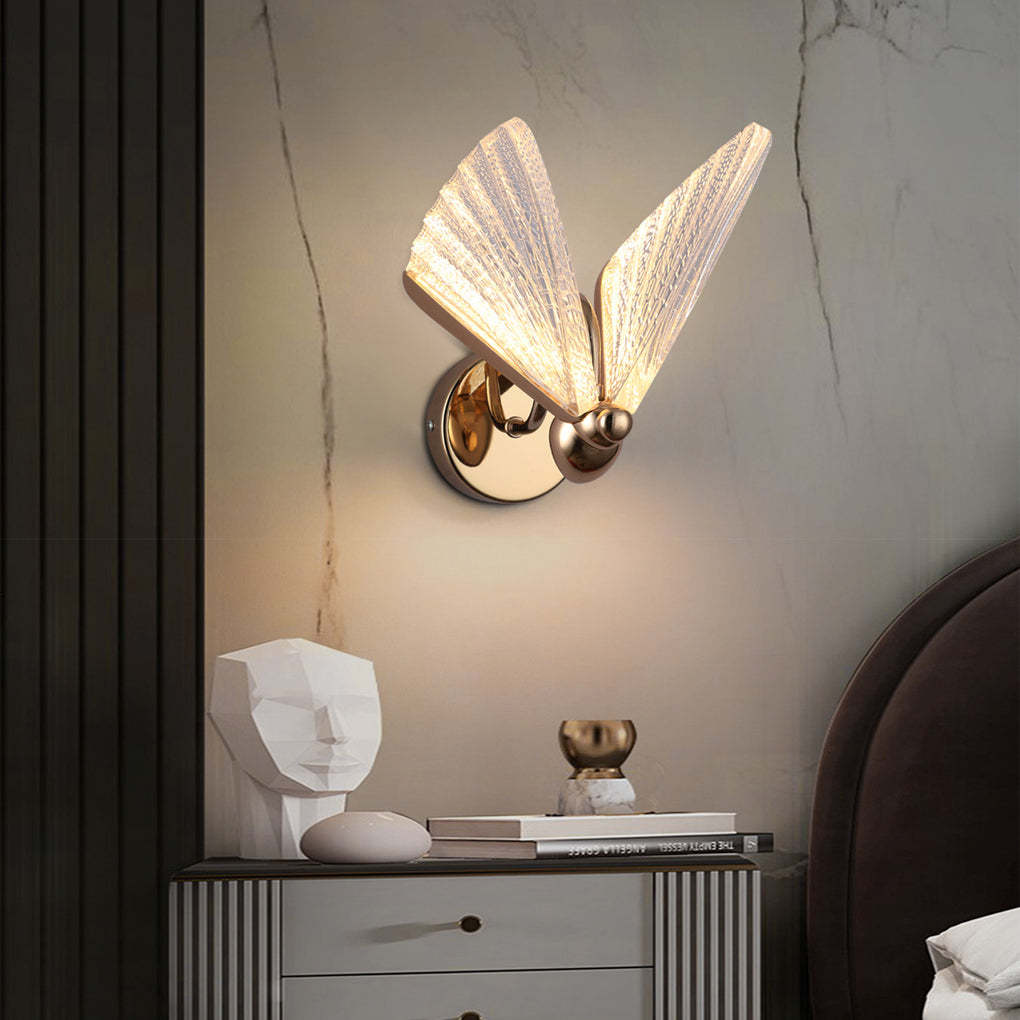 Metal Acrylic Butterfly European LED Wall Lamp