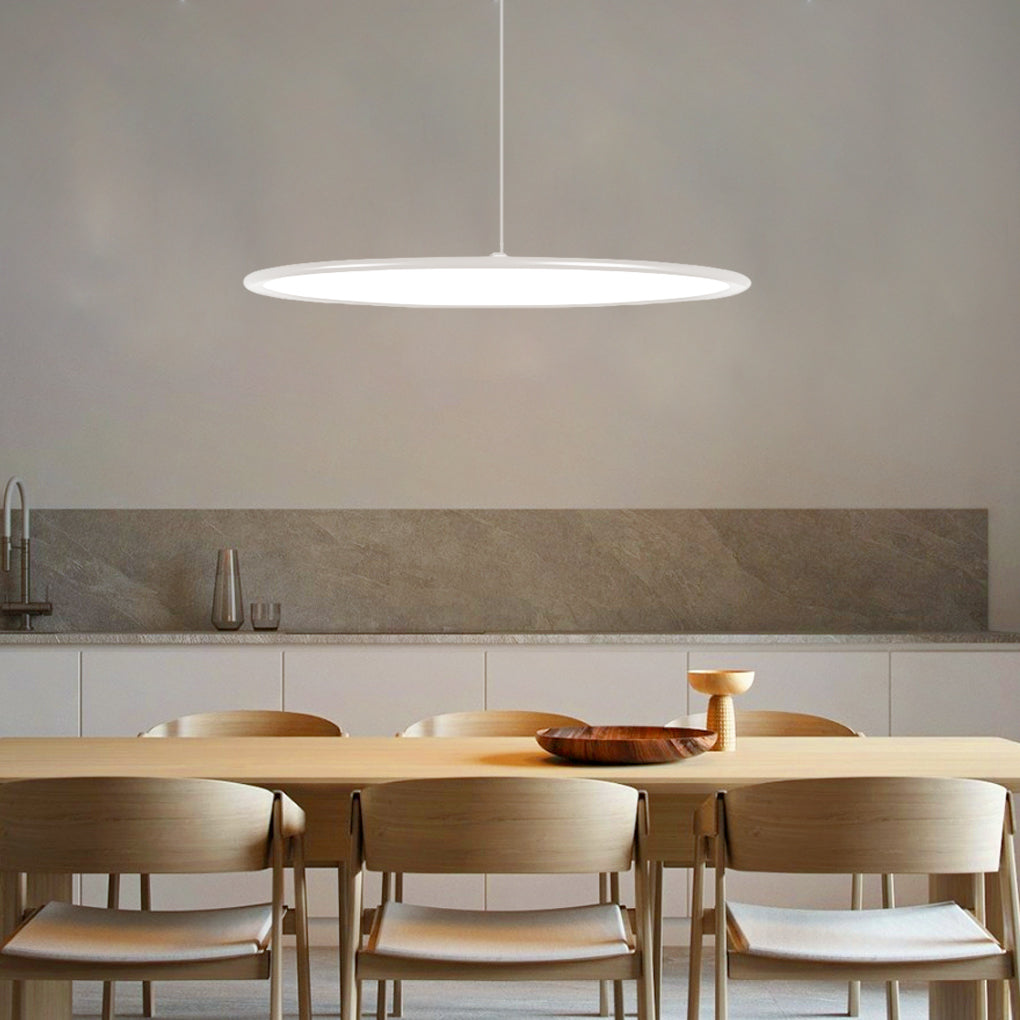 Minimalist Modern Circle Linear Industrial Pendant Lighting-Lighom