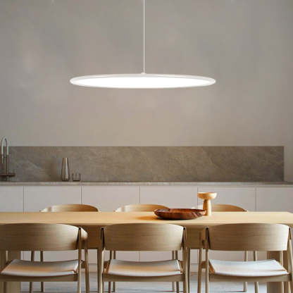 Minimalist Modern Circle Linear Industrial Pendant Lighting-Lighom