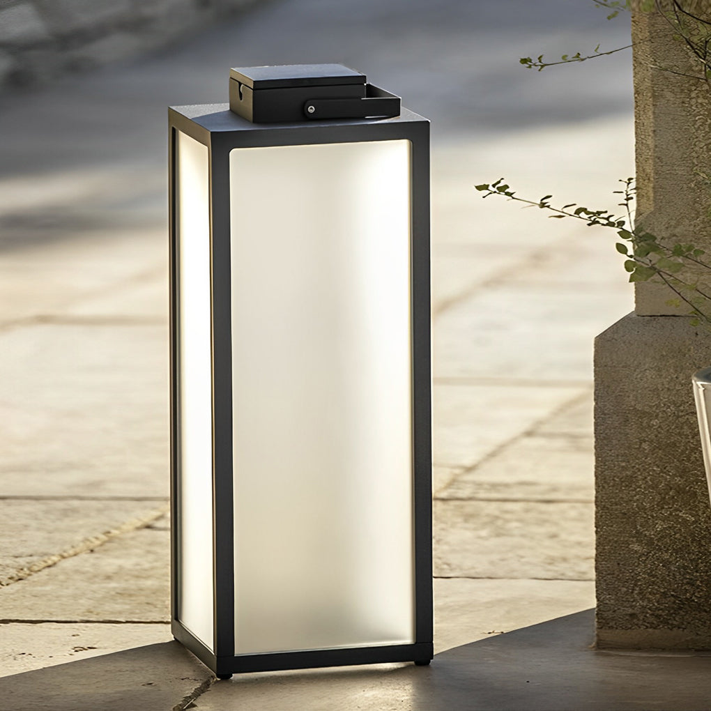 Square Portable Rechargeable LED Solar Lawn Lantern