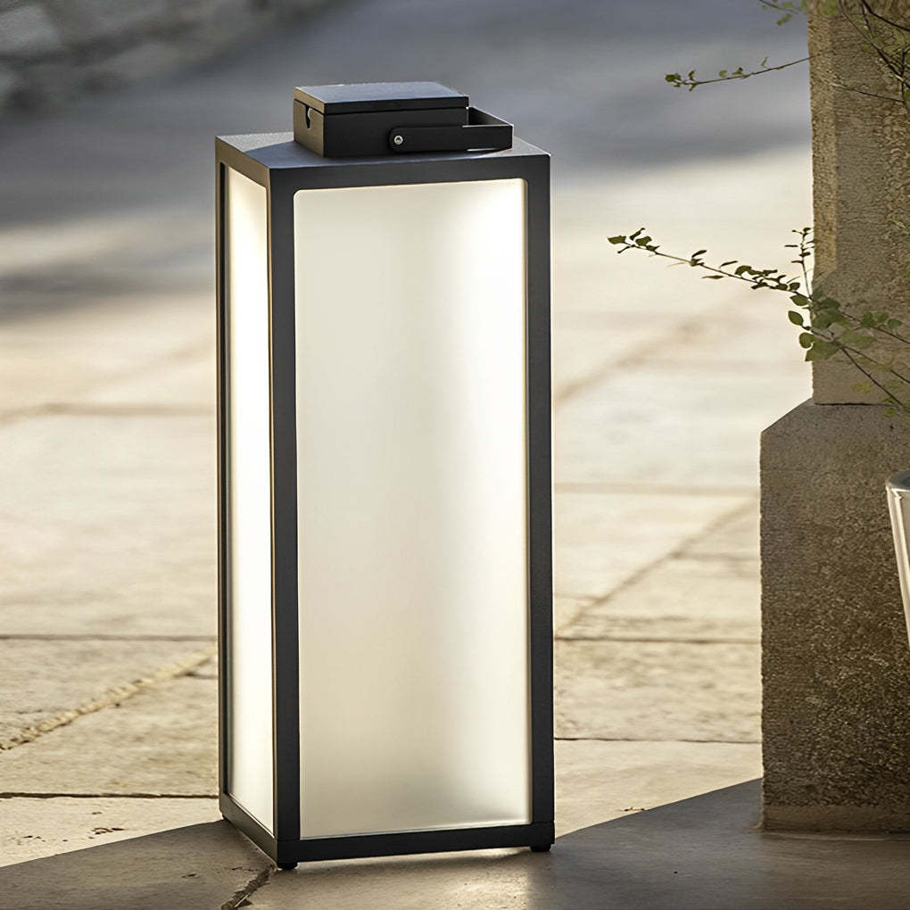 Square Portable Rechargeable LED Solar Lawn Lantern