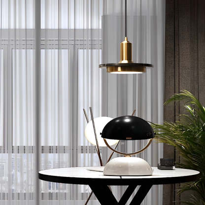 Round Flying Saucer Iron LED Modern Pendant