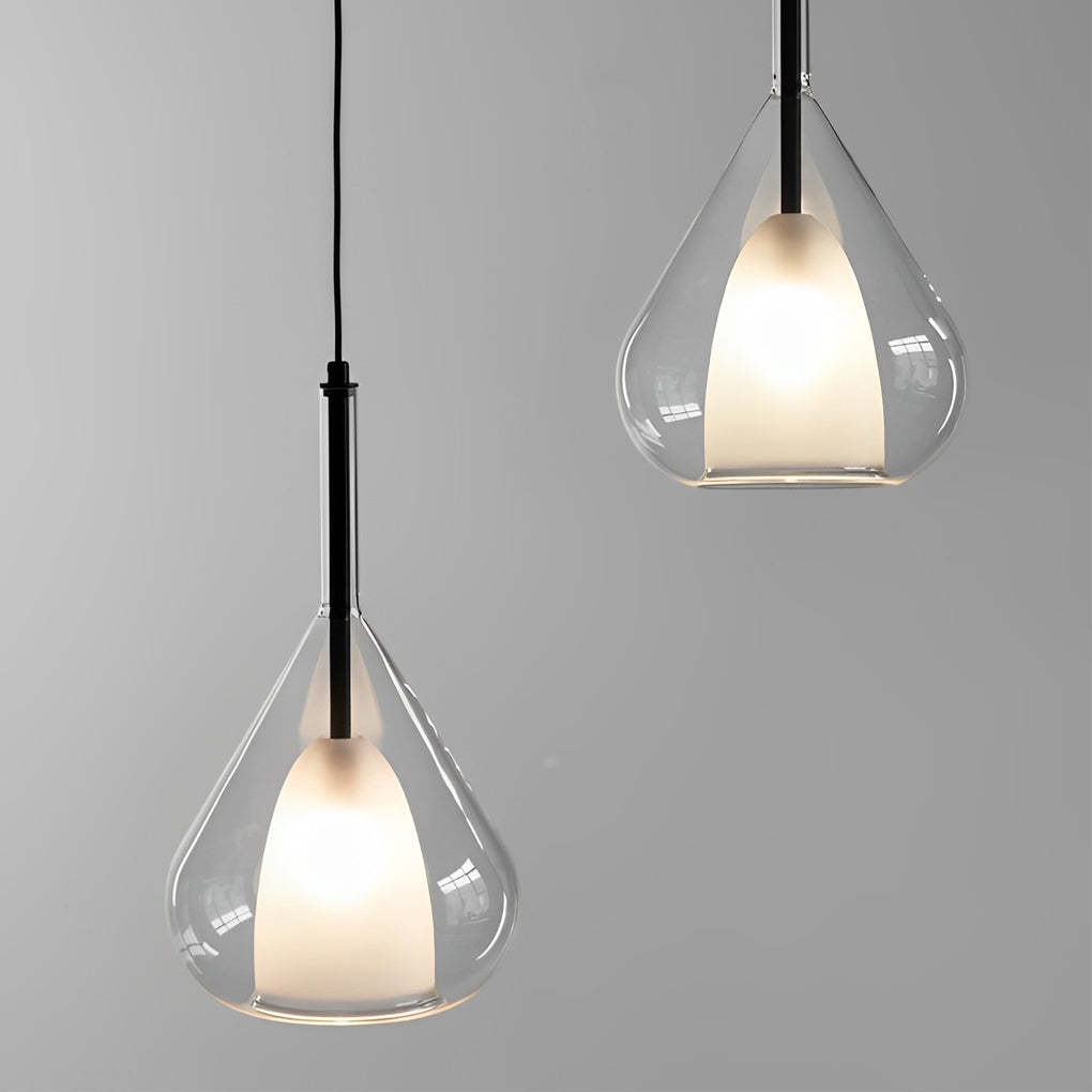 Raindrop Double Layer Glass Nordic Small Chandelier