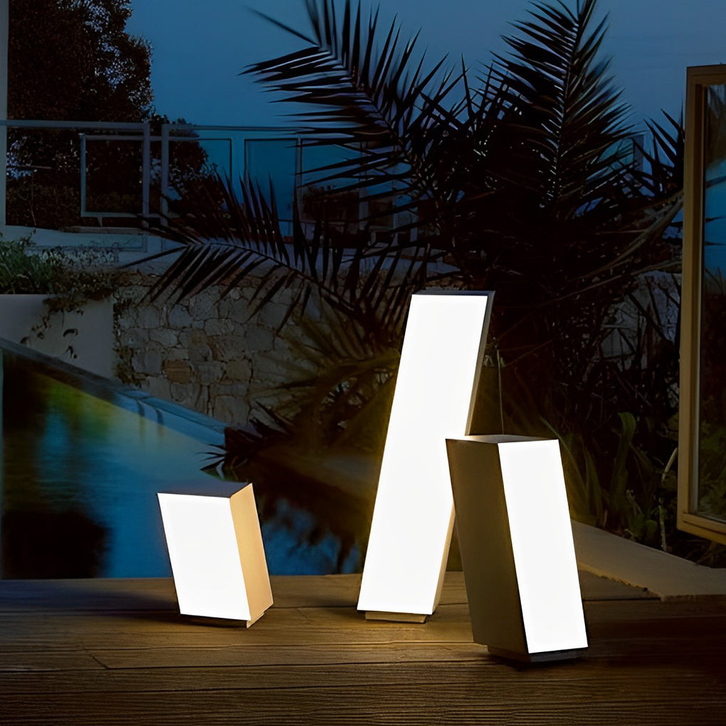 Lighom modern lawn inclined synthetic landscape lighting — 9.1" / White