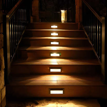 Rectangular & Grilles 3W LED IP65 Stair Wall Reccessed Lights Integrated Step Lighting-Lighom