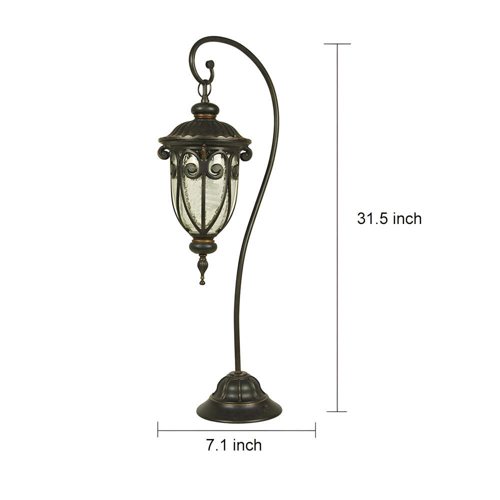 Waterproof Lantern Raindrops Glass Shade European Outdoor Lawn Lights-Lighom