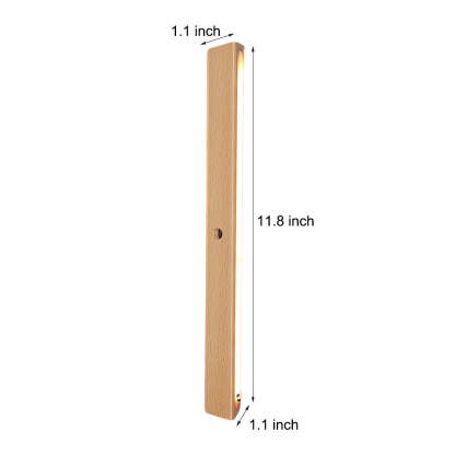 Wood Rectangle Motion Sensor Magnetic Cabinet Lights LED Rechargeable Night Light-Lighom