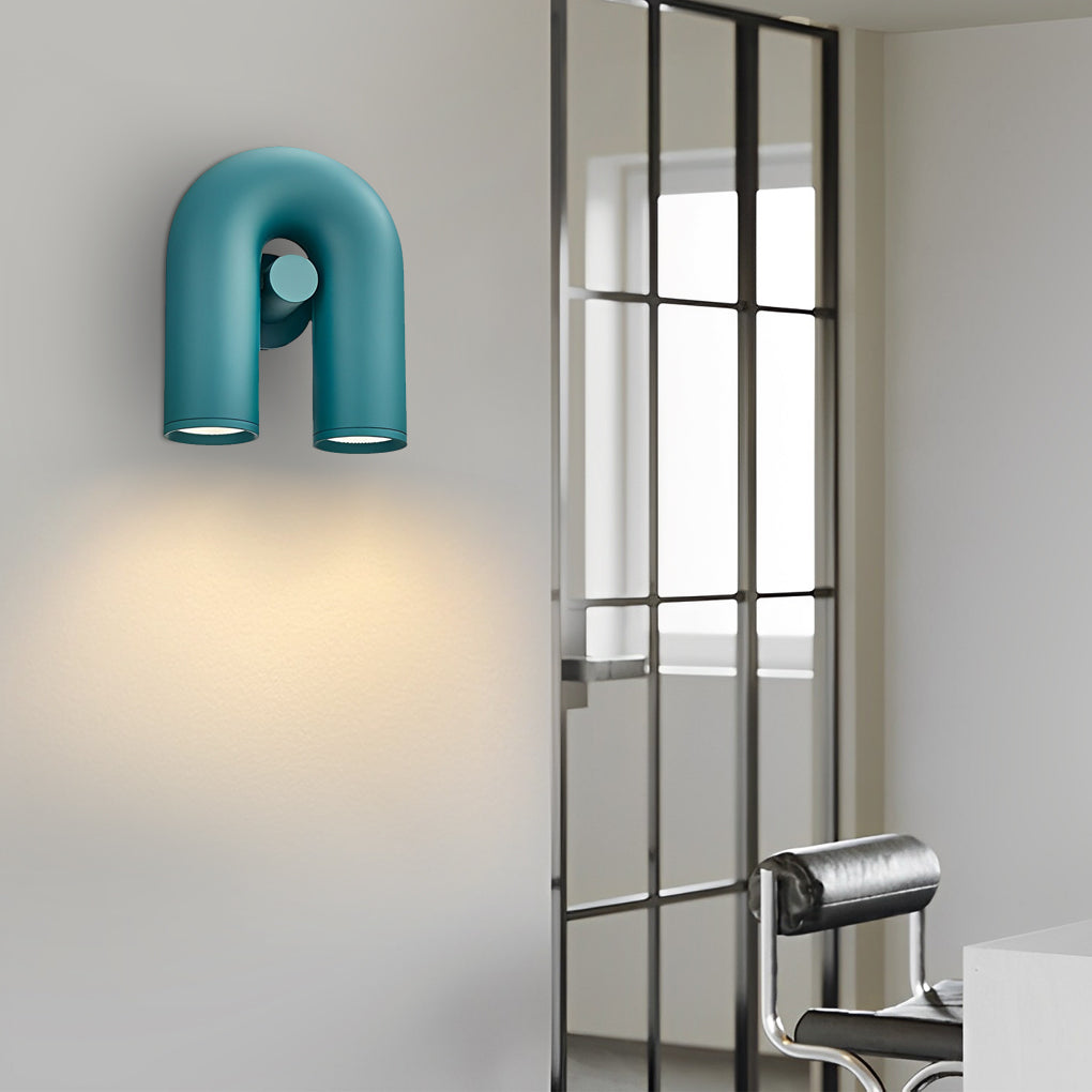Rotatable U-Shaped Water Pipe LED Nordic Wall Lamp Wall Sconces Lighting-Lighom