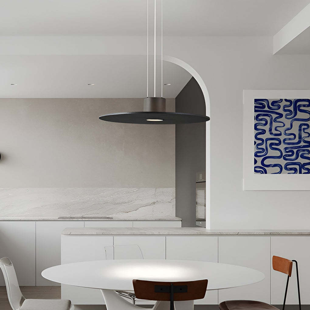 Round Plate LED Modern Island Pendant