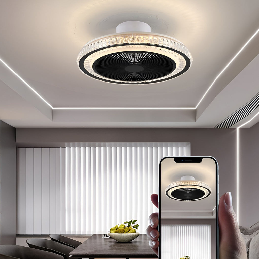 Nordic Minimalist Stepless Dimming Bladeless Ceiling Fan